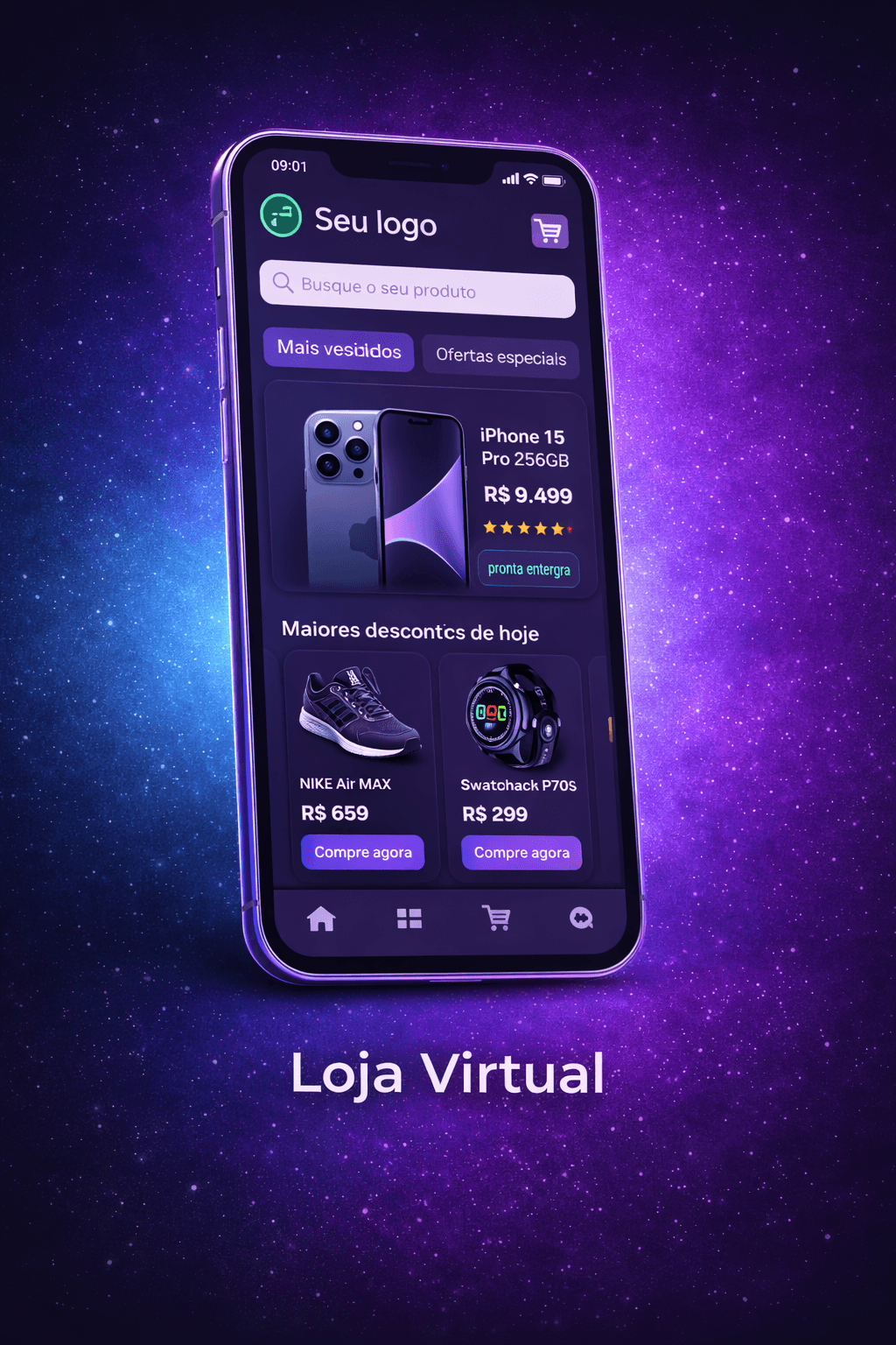 Mockup de loja virtual